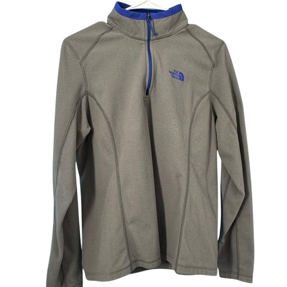The North Face 1/4 Zip Grey and Purple Size Large - Picture 1 of 4